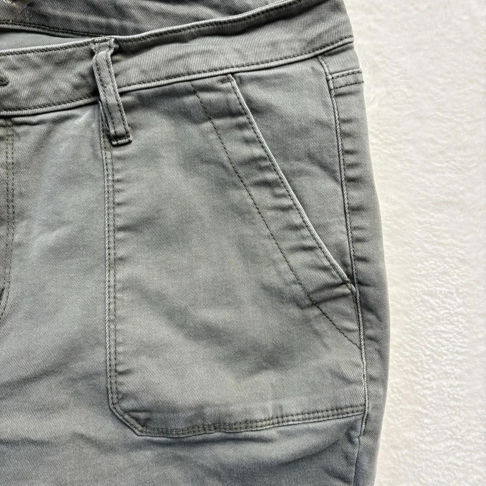 Seven 7 For All‎ Mankind Jeans Woman Sz 16 Green Utility Ankle Skinny Cargo